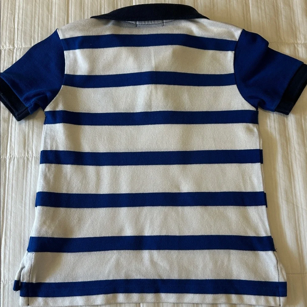 Ralph Lauren Bright Blue and White Polo Shirt Big Pony Crest Size 2T